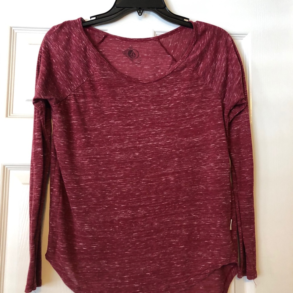 Burgundy volcom long sleeve